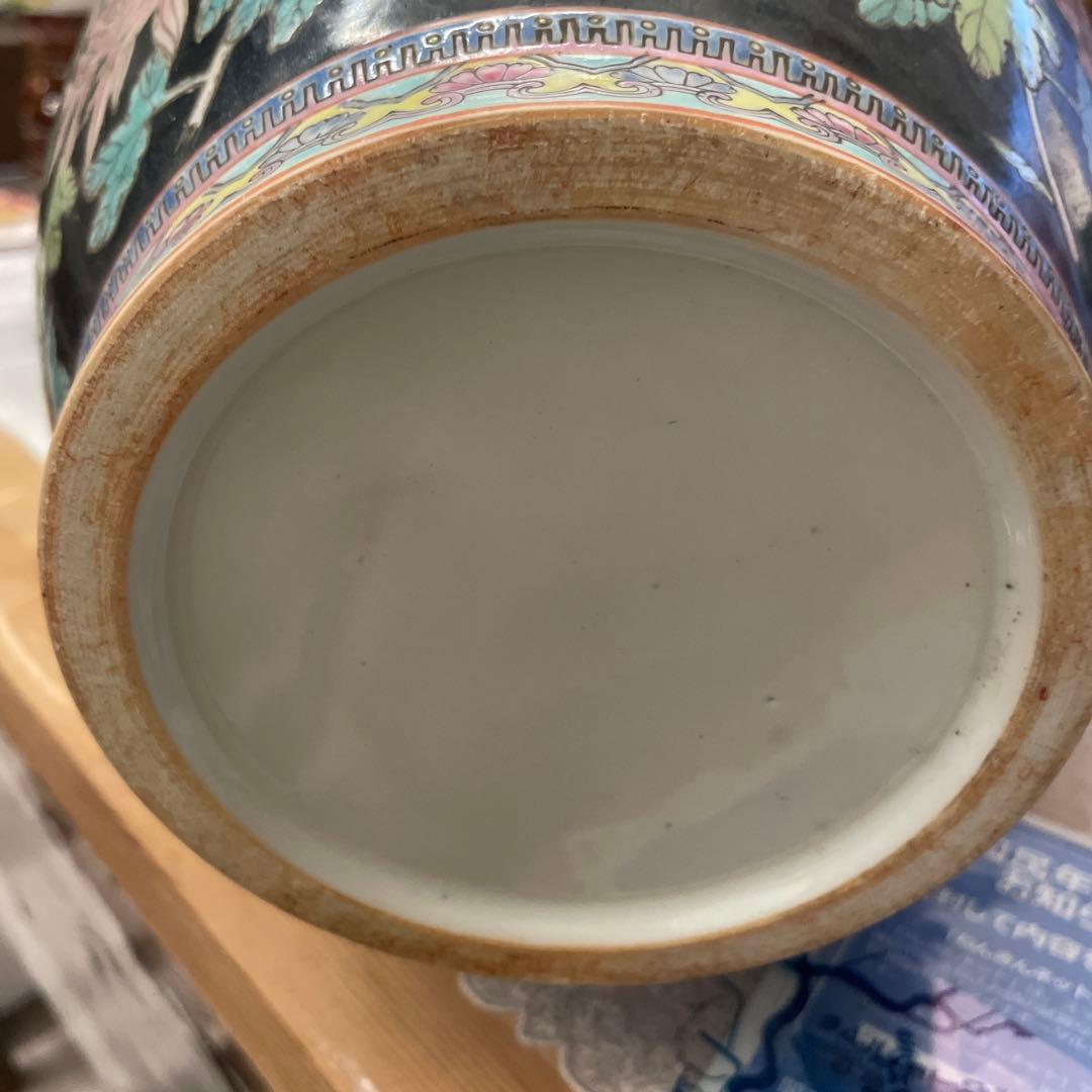 花柄 陶器 花瓶 高さ約30cm