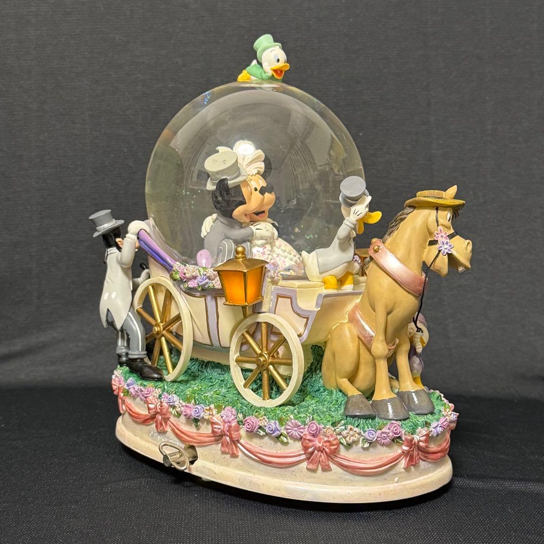 ディズニー　ミッキー＆ミニー　スノードーム　オルゴール