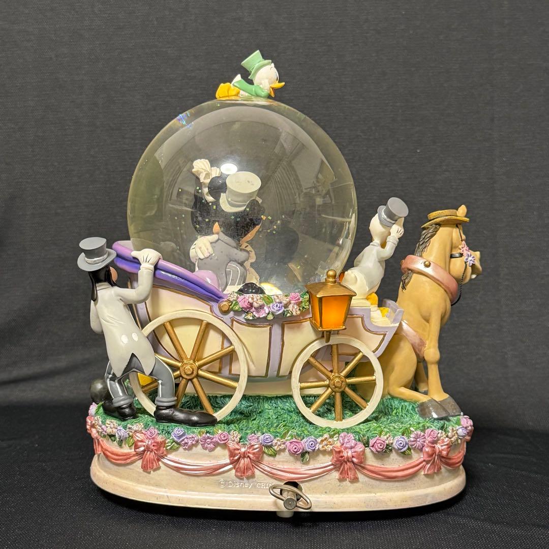 ディズニー　ミッキー＆ミニー　スノードーム　オルゴール