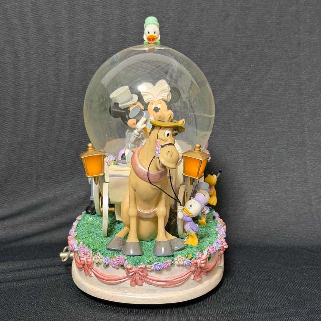 ディズニー　ミッキー＆ミニー　スノードーム　オルゴール