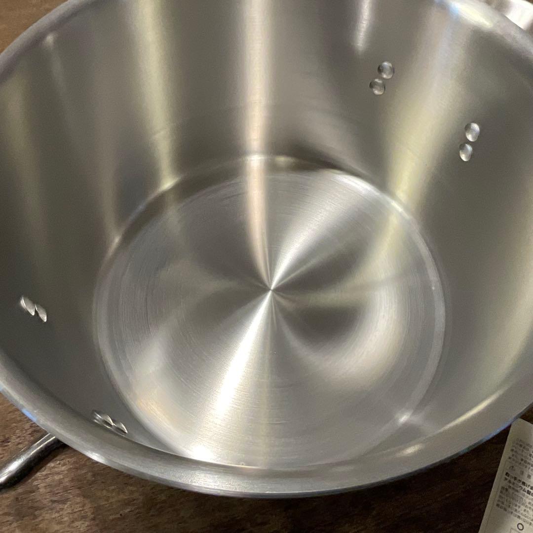 新品未使用！アカオ ＤＯＮ 硬質アルミ半寸胴鍋 33cm プロ仕様 業務用鍋