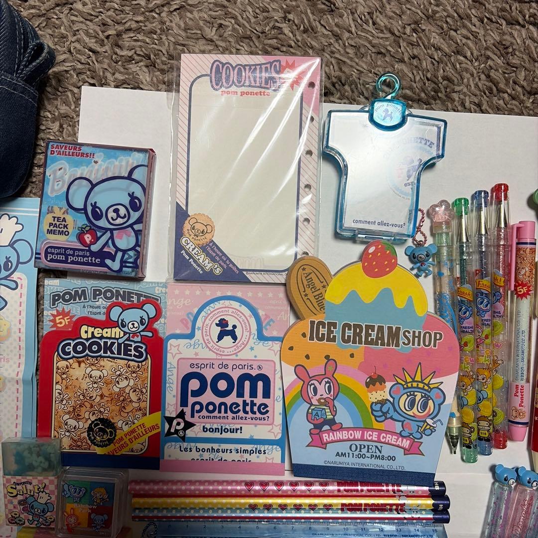 Mezzo Piano エンジェルブルー ポンポネット 文房具セット(平成文具)