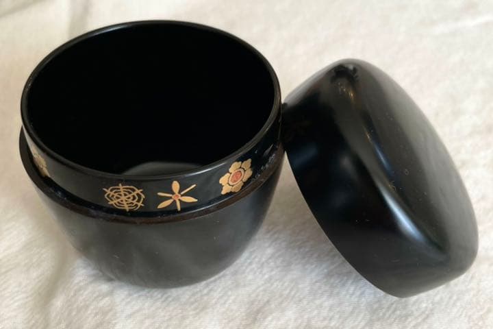 茶道具　棗　溜塗　川瀬表完　作