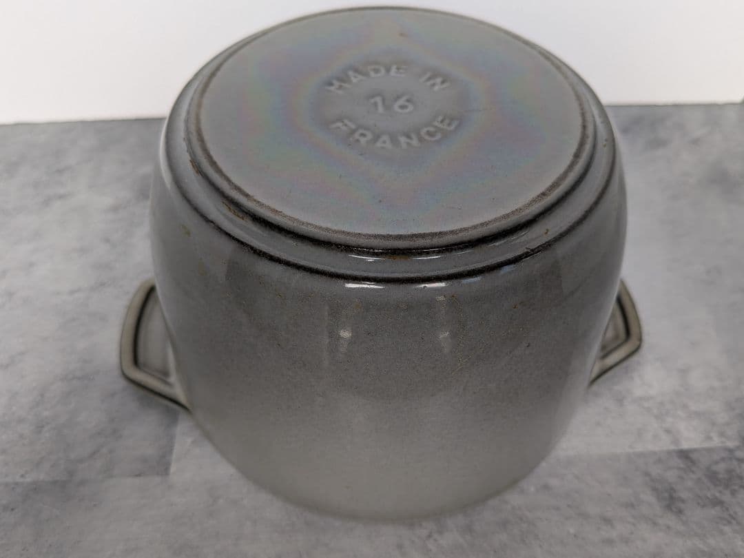 ストウブ ラ・ココット de GOHAN M 16cm グレー 2合炊き