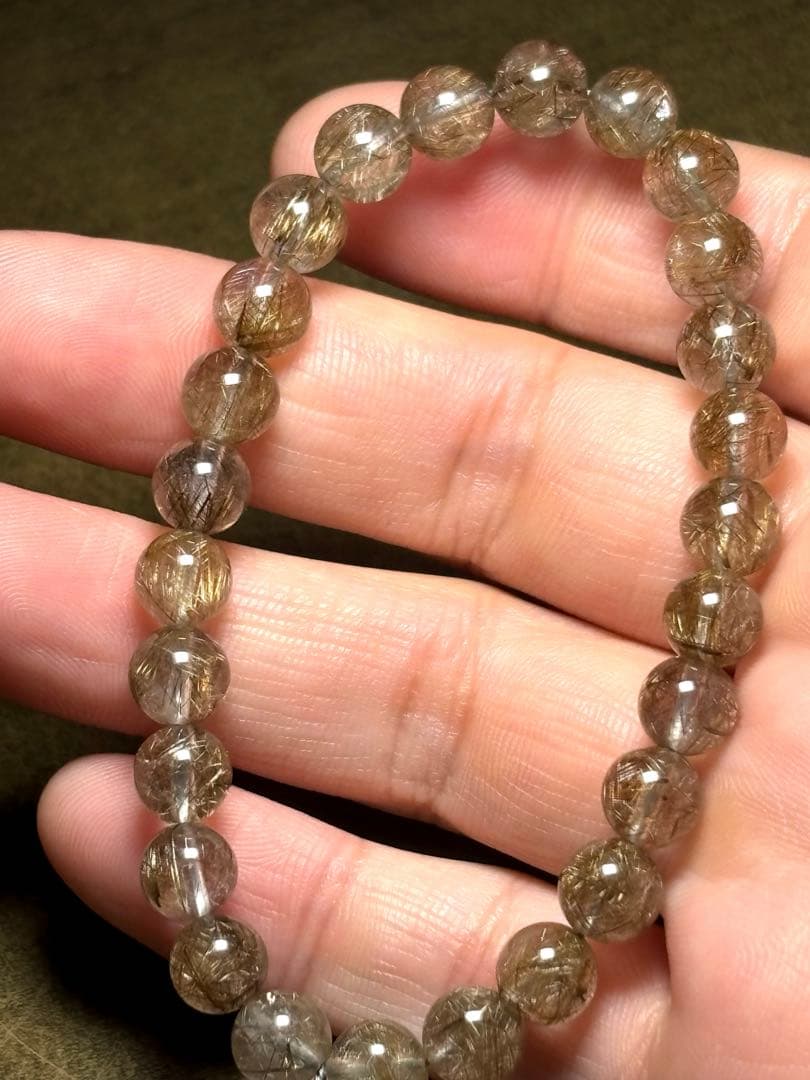 シルバールチルブレスレット7㎜　ハイグレード（新品未使用）高品質透明感針しっかり