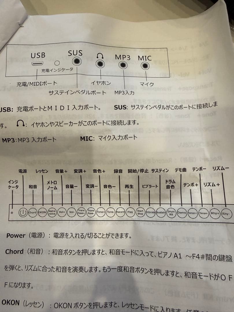 電子ピアノ61盤　軽量　キャリングケース付き