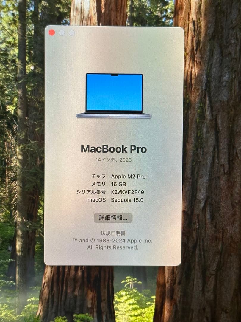 MacBook Pro 14インチ 2023 M2 Pro 16GB シルバー