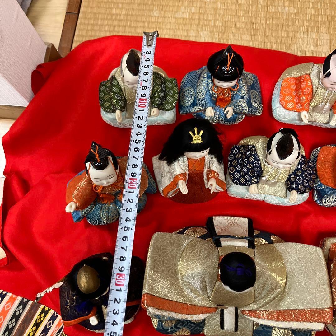 木目込み人形　伝統的な雛人形セット 15体
