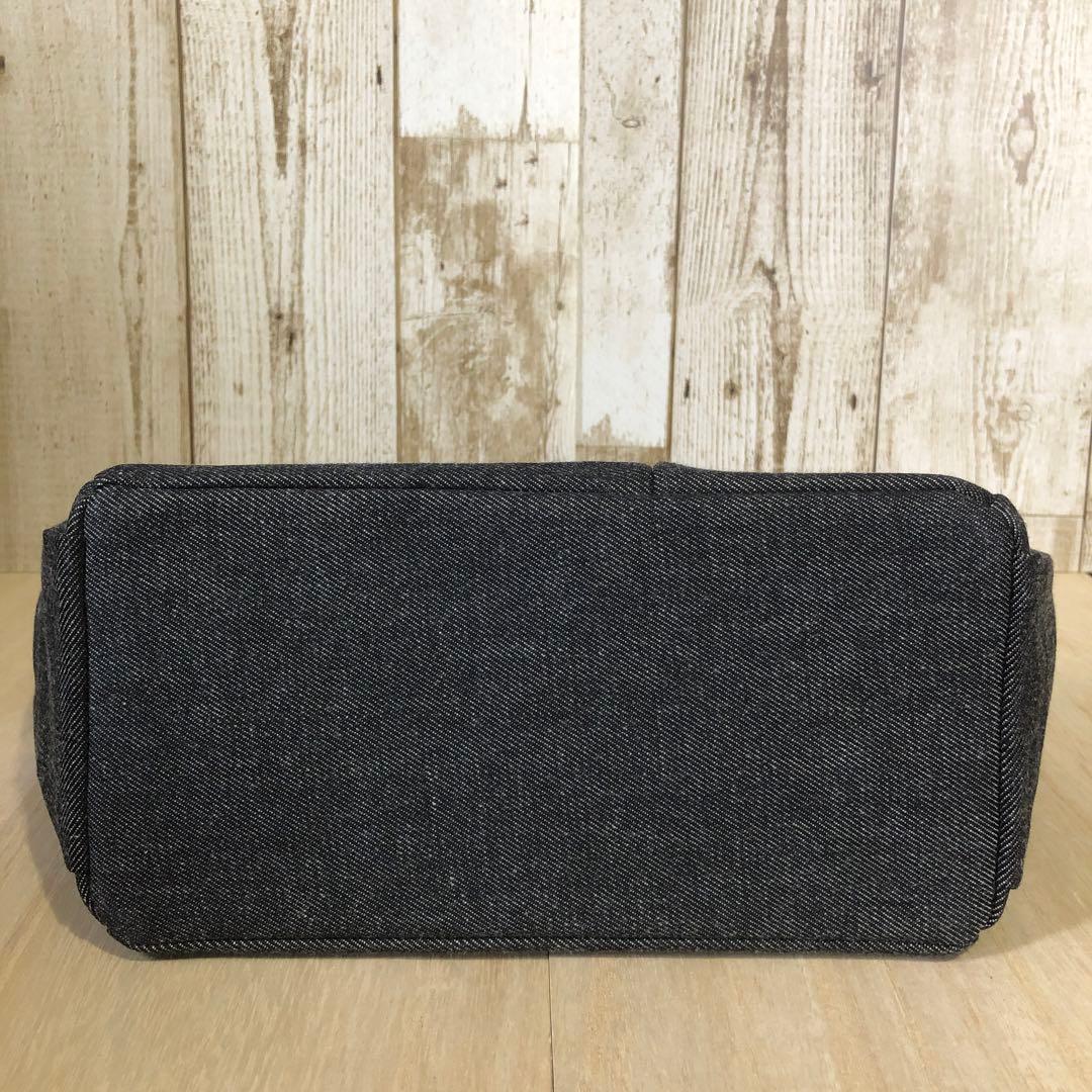 pururunpanda　トートバッグ　ブラック×パープル【新品デニム】