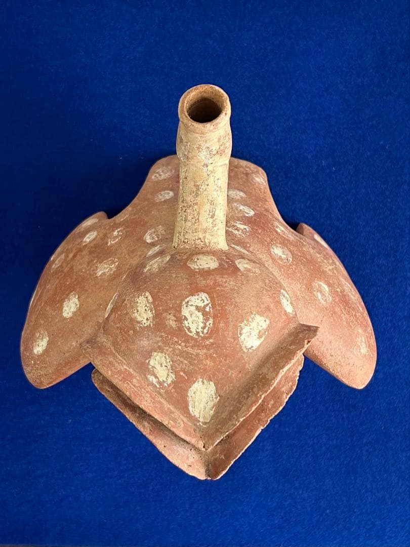 フクロウ型土器 ペルー モチェ文化 アンデス文明古典期 19cm 合わせ桐箱有り