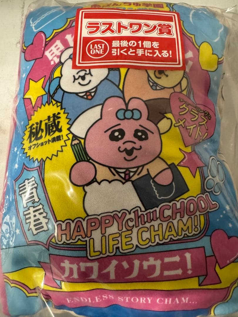 一番くじ　可哀想に ☆スクールライフ！ ラストワン賞 思い出アルバムクッション