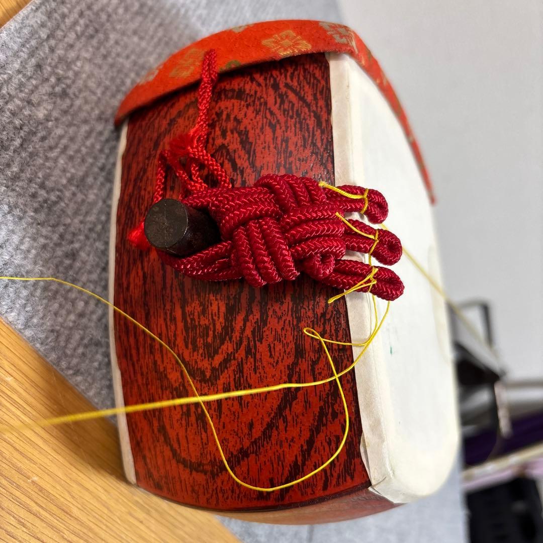 三味線 中棹　人工皮 胴掛け付 皮剥がれ有 和楽器