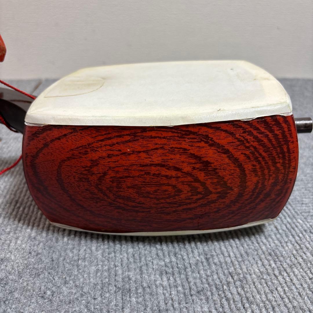 三味線 中棹　人工皮 胴掛け付 皮剥がれ有 和楽器