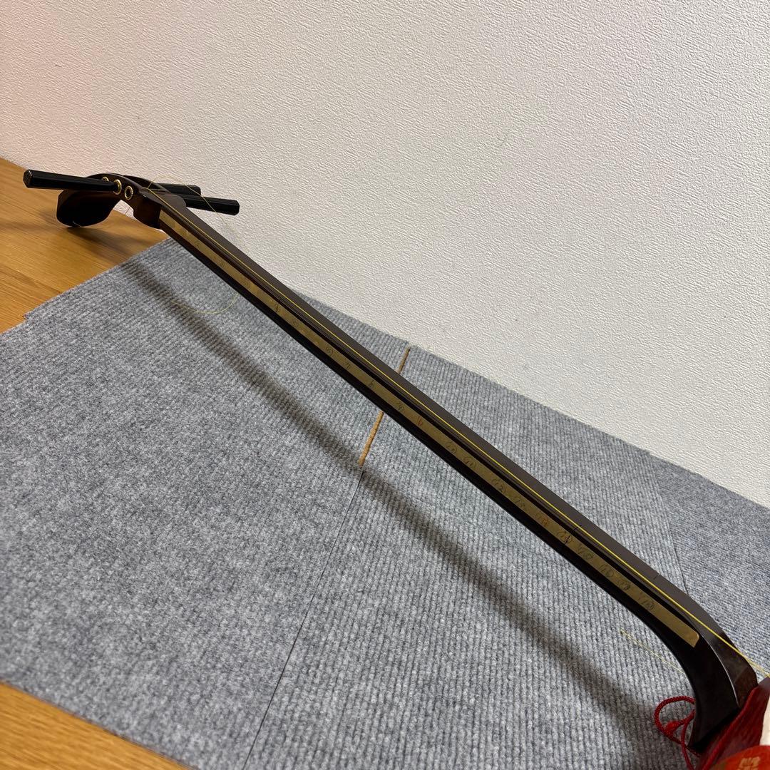 三味線 中棹　人工皮 胴掛け付 皮剥がれ有 和楽器