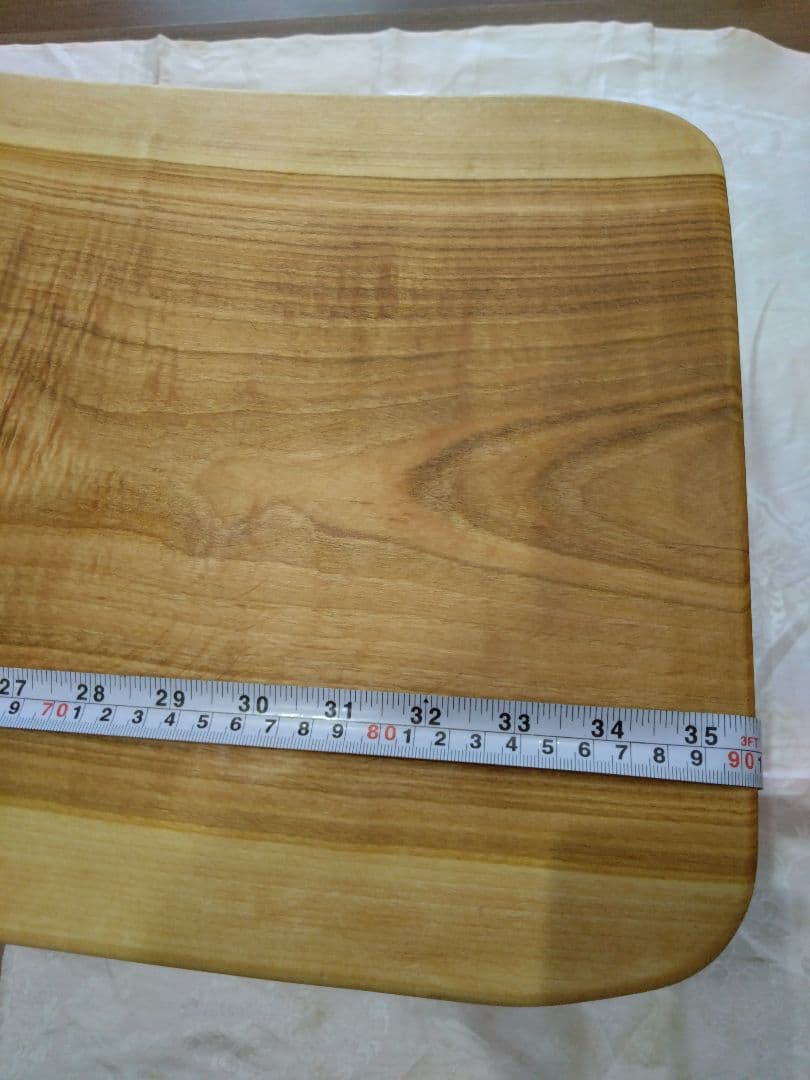 桜の木のベンチ92　ローテーブルにもいかがですか　桜の杢目が大変綺麗な耳付板