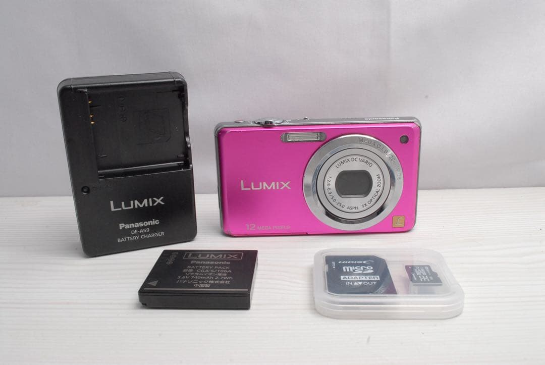 LUMIX ルミックス DMC-FS10 コンデジ ピンク SDカード付き