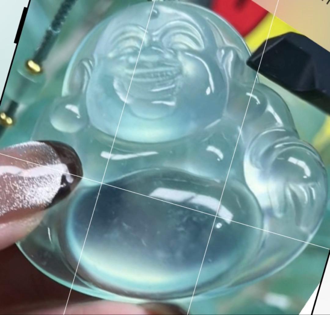 翡翠軟玉ネフライト 中国四大名玉岫玉天青冻[超高級品]