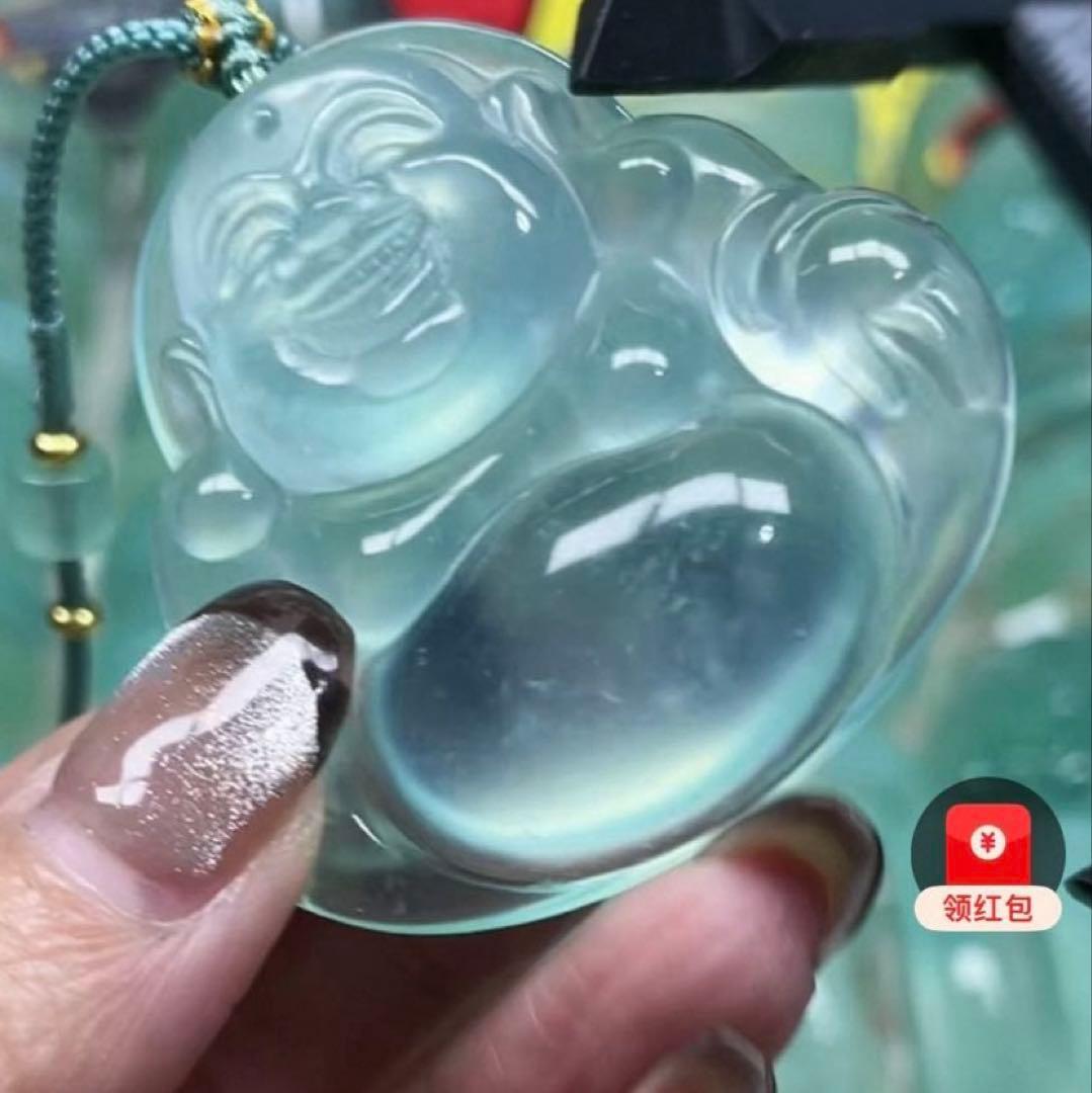 翡翠軟玉ネフライト 中国四大名玉岫玉天青冻[超高級品]