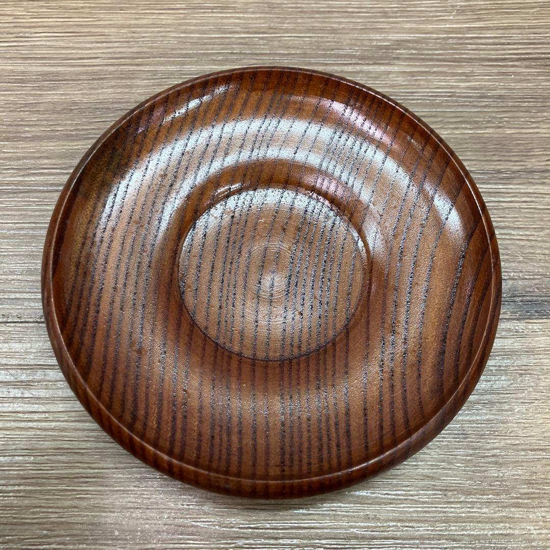 E-1 昭和レトロ 美品 SEIBI 天然木 サラダボウル 茶托 6客セット