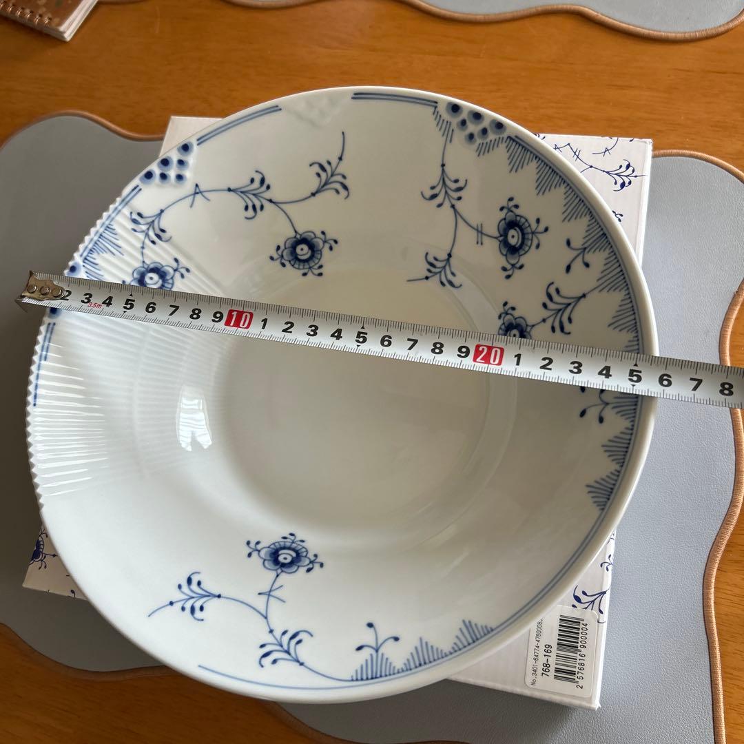   ブルーフラワー皿 直径25センチ　新品未使用
