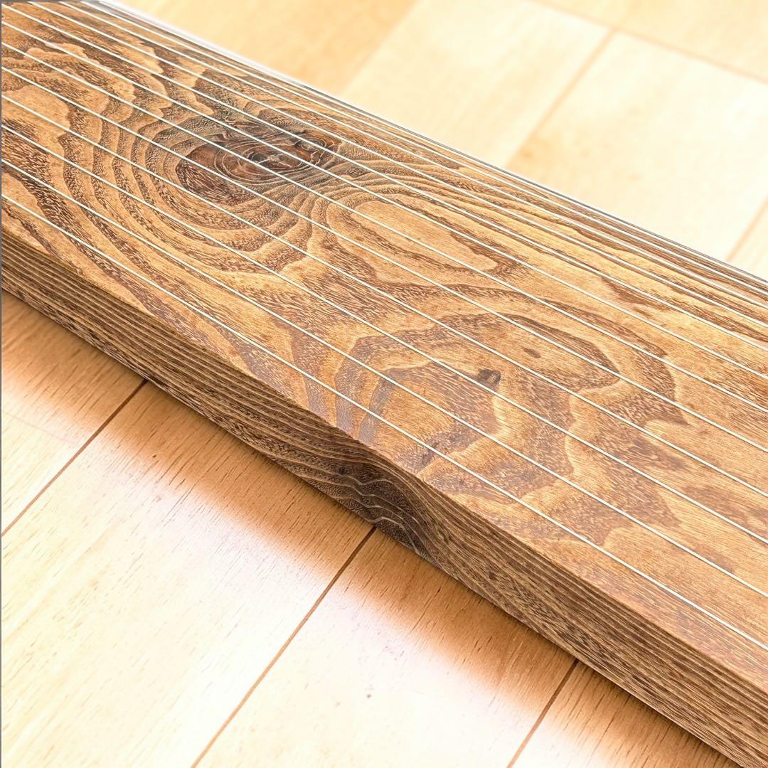 安心配送✨極上美杢 十三弦琴 180cm 刳甲造 綾杉彫 松山銘 高級蒔絵入