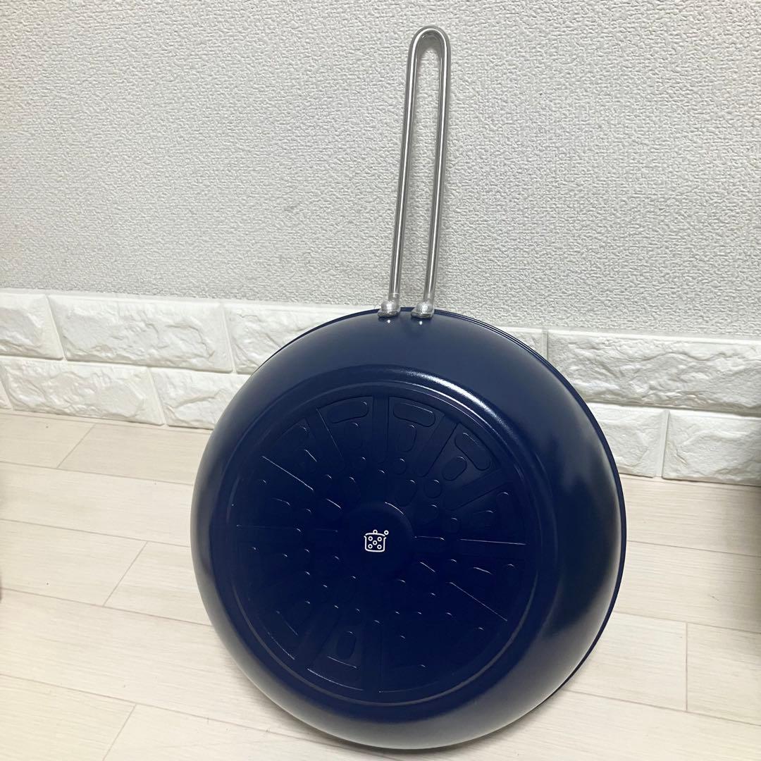 【未使用】28cm/Kurihara harumi ヨシカワIH対応型フライパン