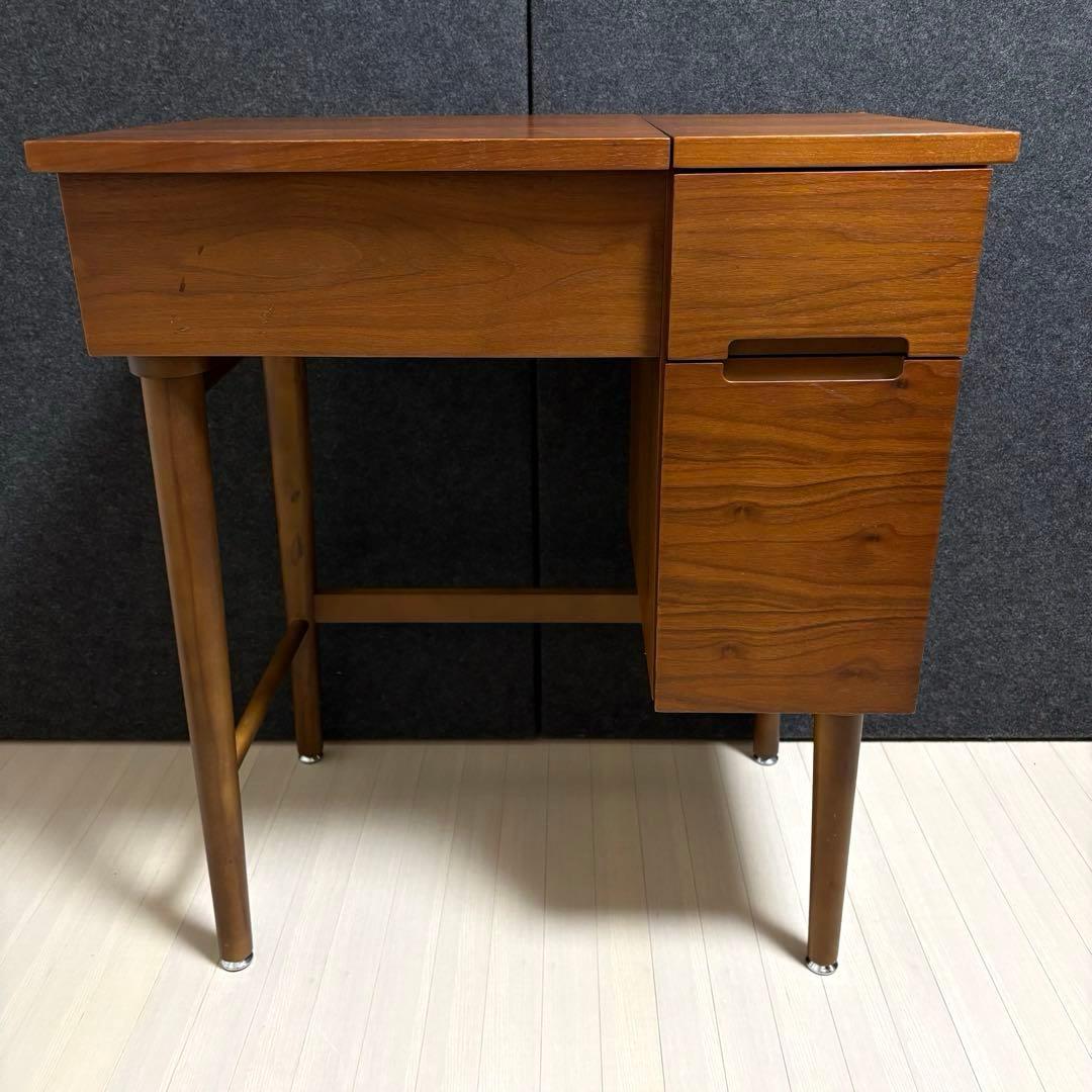 emo エモ ドレッサー 鏡台 スツール 丸椅子 化粧台 コンパクト　天然木