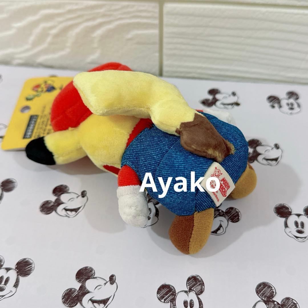 タグ付き　マリオピカチュウ　ぬいぐるみキーホルダー　ポケセン　ポケモンセンター
