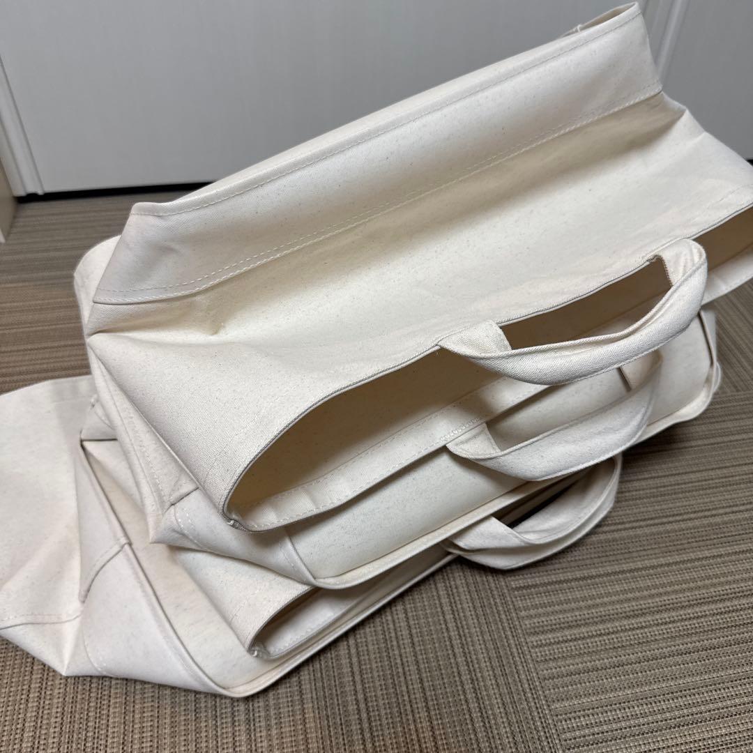 【無印良品】　持ち手付帆布長方形バスケット　【廃盤品】　4個セット