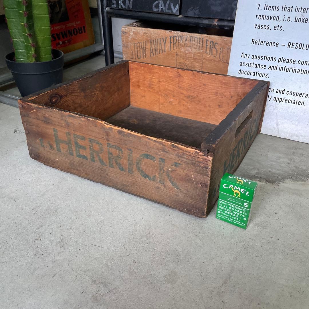HERRICK vintage wooden box ヴィンテージ 木箱