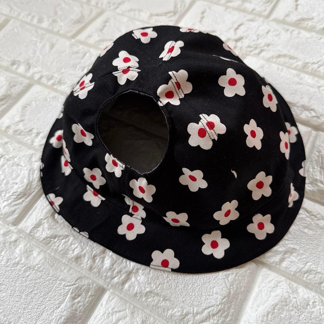 ラボット LOVOT 服 ホワイトフラワー ブラック襟付きワンピース＆帽子セット