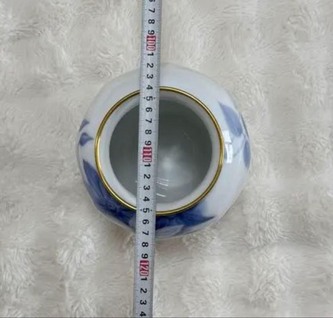 OKURA CHINA 青い花の花瓶　高さ28cm程度