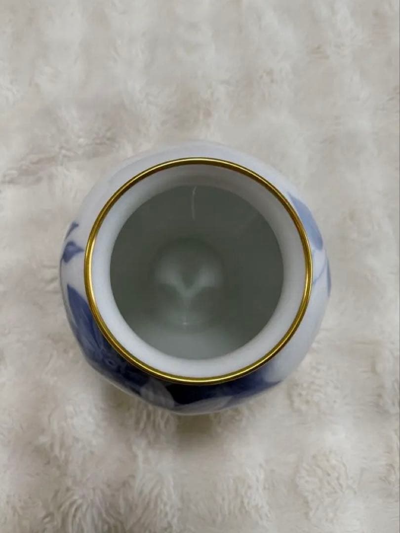 OKURA CHINA 青い花の花瓶　高さ28cm程度