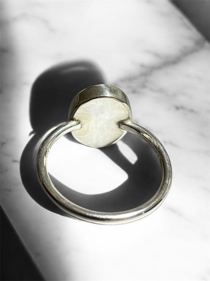 マラカイトリング/size 10/天然石×SV950