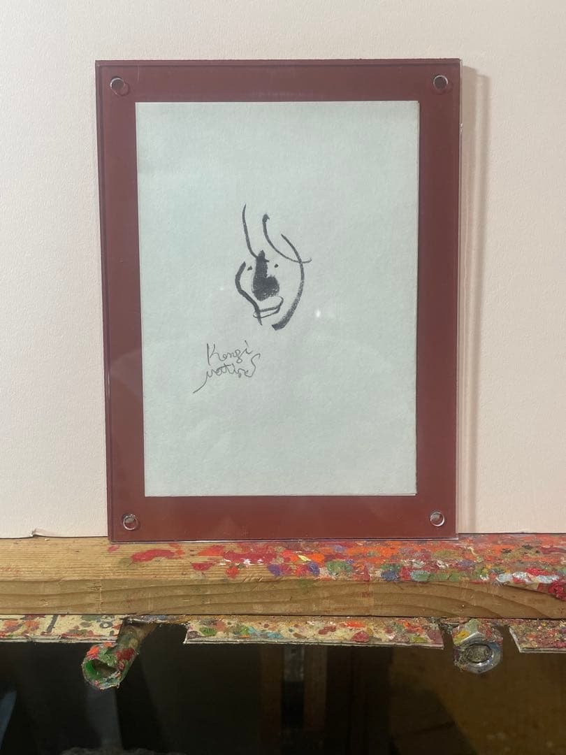 齋藤賢司KenziSaitouによる和紙に墨.ドローイング作品