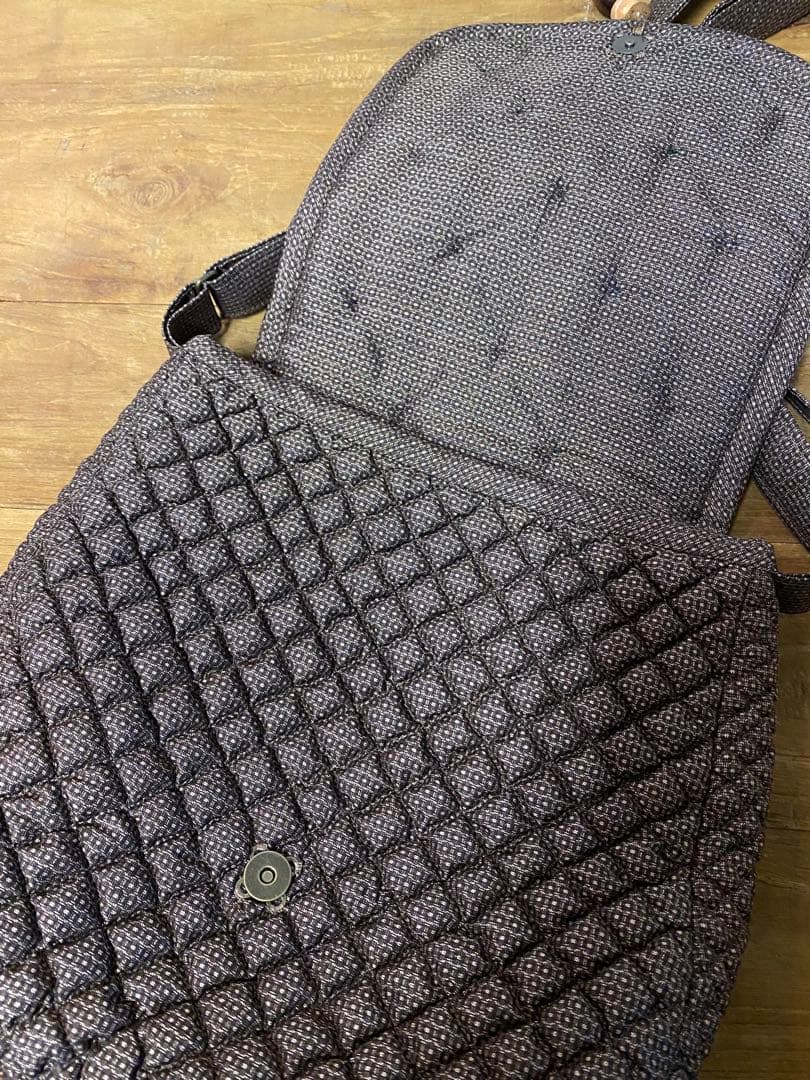 大島紬　ハンドメイド　ショルダーバック　美品