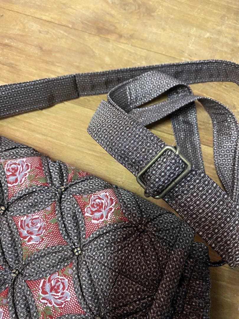 大島紬　ハンドメイド　ショルダーバック　美品