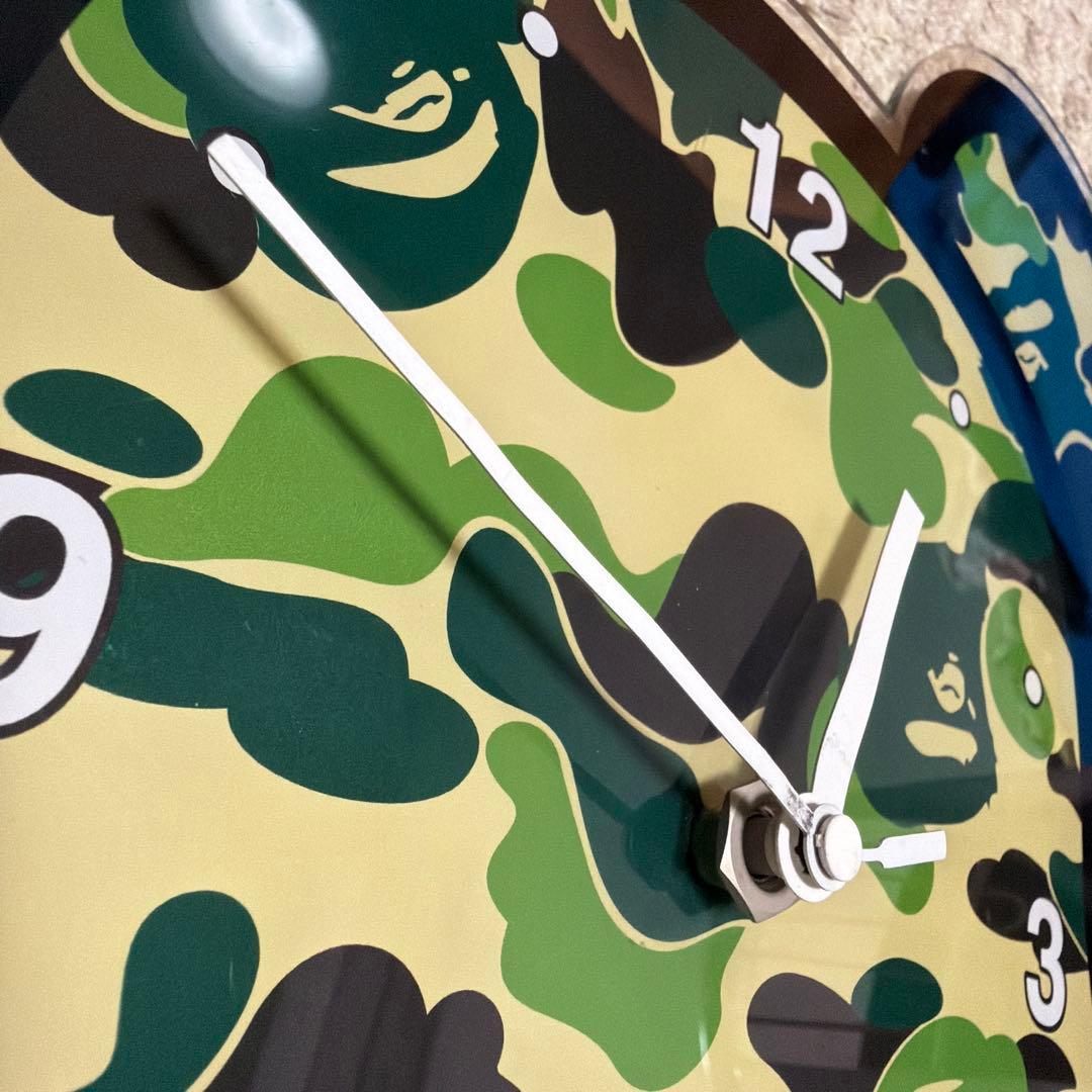 ABATHINGAPE BAPE MN BE@R 壁掛け時計　時計　カモ柄
