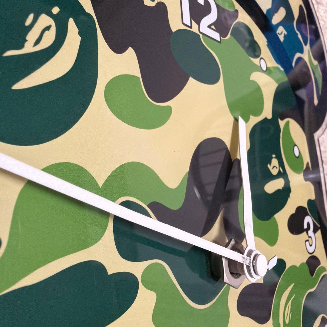 ABATHINGAPE BAPE MN BE@R 壁掛け時計　時計　カモ柄