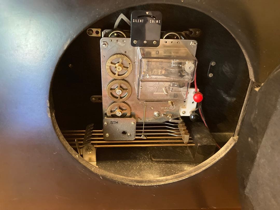 昭和レトロセイコー TCH-354 木製 置時計 ウエストミンスター チャイム