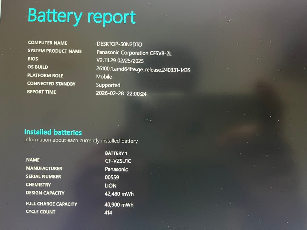 Panasonic CF-SV8KM5VS レッツノート 8GB 128GB