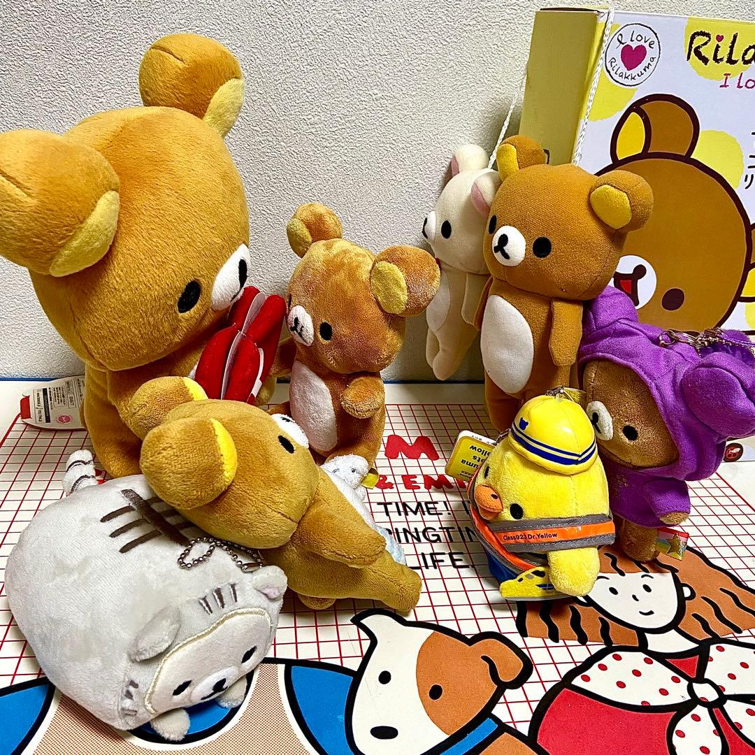 リラックマ まとめ売り ハートぬいぐるみ キャラコロクリーナー バインダー 他