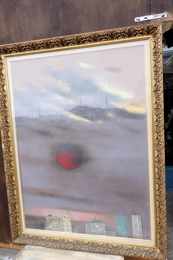 署名・落款あり 淡照 司波作 東京藝術大学大学院修了 油彩画 大作 額装