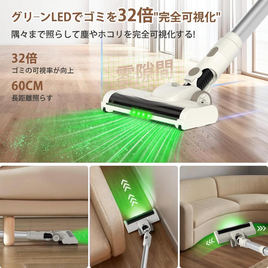 最強吸引力75000Pa✨掃除機 コードレス 自走式 65分連続稼働 静音 新品