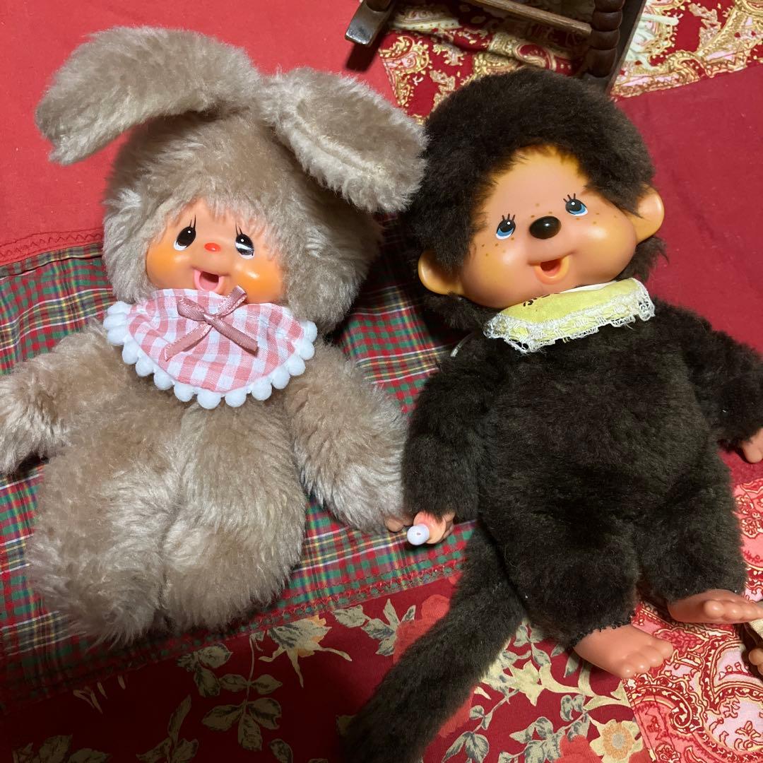 レトロぬいぐるみ　人形　うさぎ　モンチッチ　チムたんクタクタぬいぐるみビンテージ