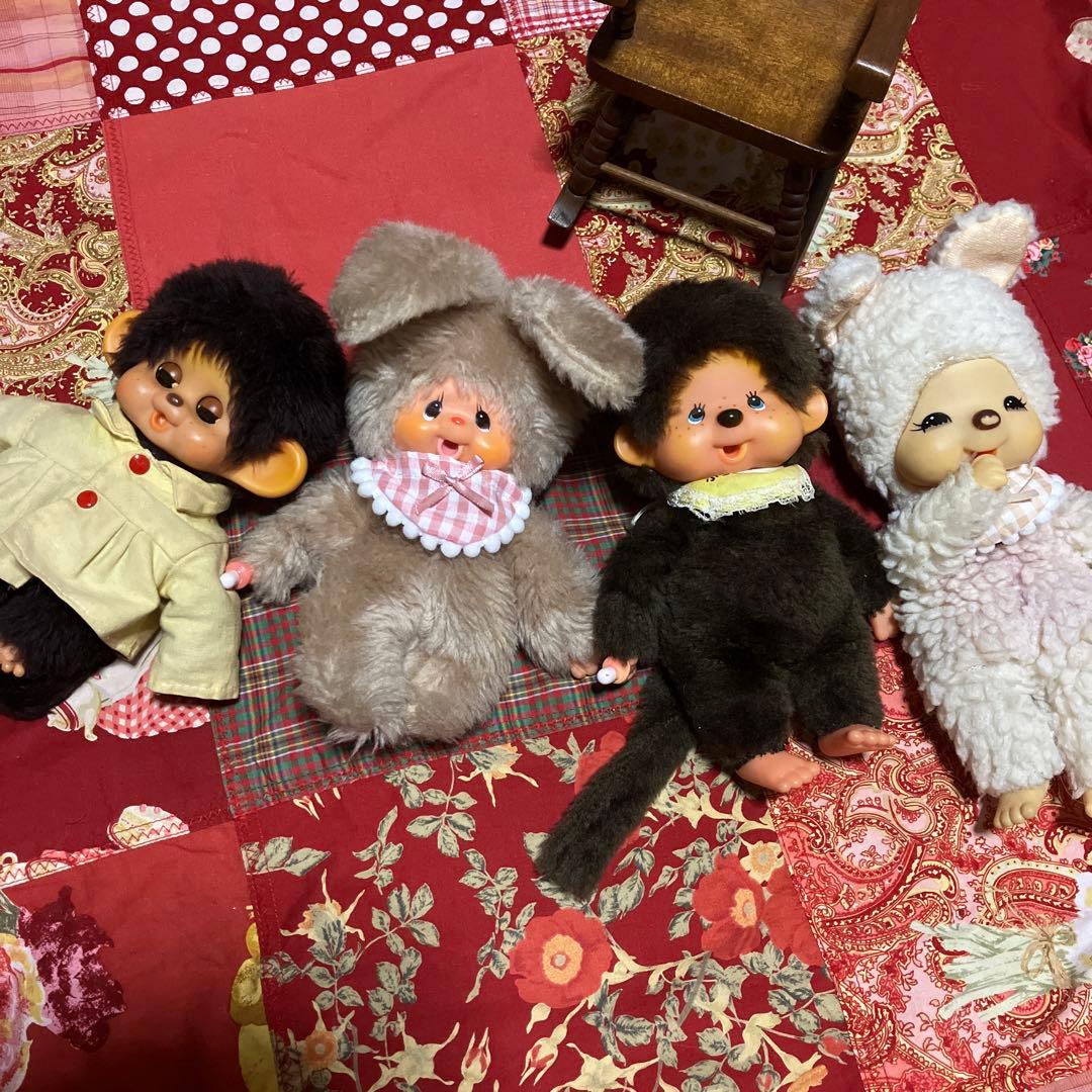 レトロぬいぐるみ　人形　うさぎ　モンチッチ　チムたんクタクタぬいぐるみビンテージ