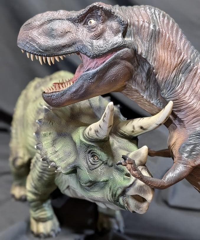 特大ティラノサウルスレックス他ジュラシックパーク（ツクダホビー）ソフビ４体セット