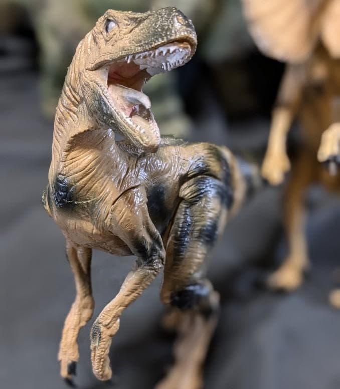 特大ティラノサウルスレックス他ジュラシックパーク（ツクダホビー）ソフビ４体セット