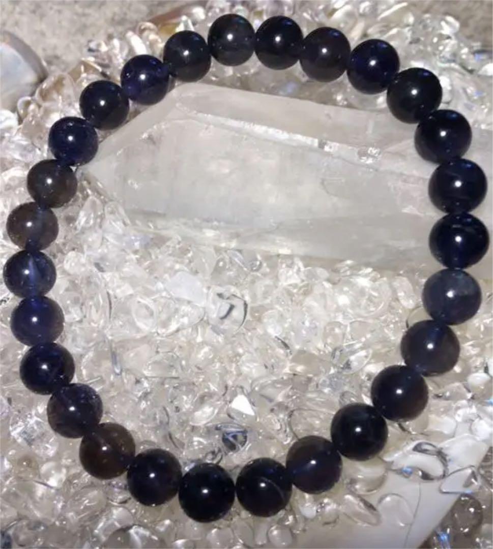 アイオライトブレスレット　天然石ブレスレット　パワーストーンブレスレット