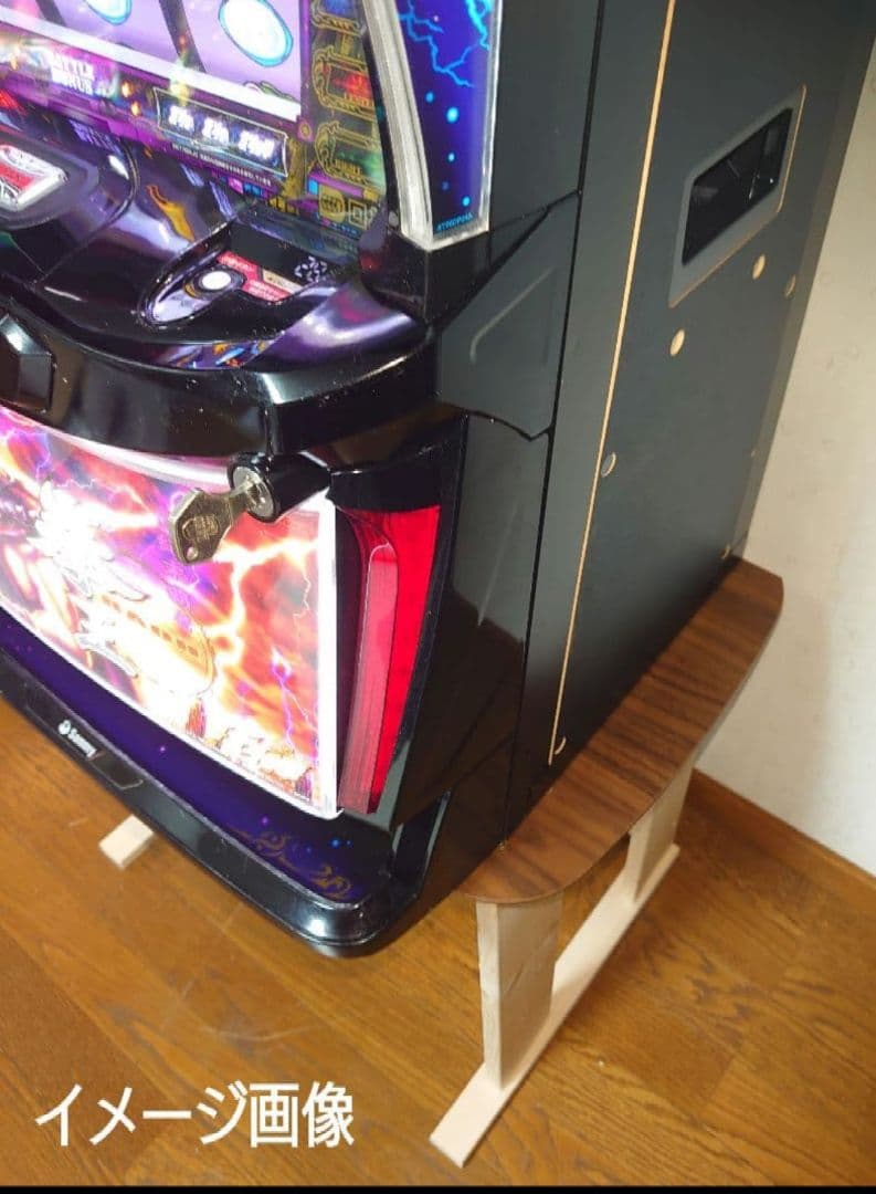 【累積244台目】パチスロを置く台・1台用シンプルスタンド（オーダー作成⑧・黒）